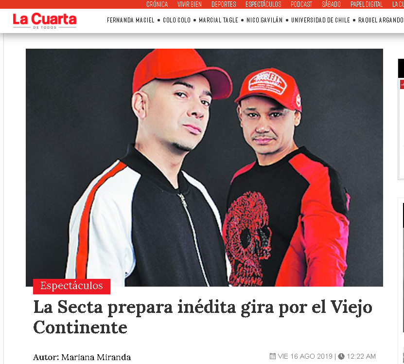 La Secta en el Diario La Cuarta