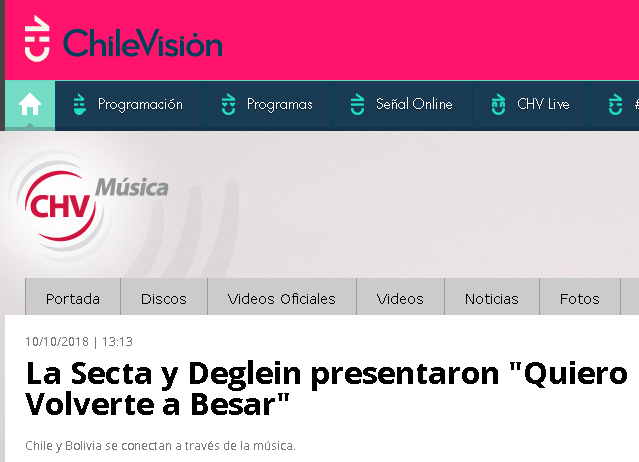 La Secta en Portal Chilevision