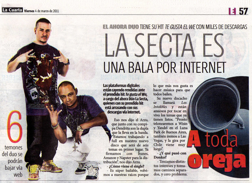 Entrevista en el Diario La Cuarta